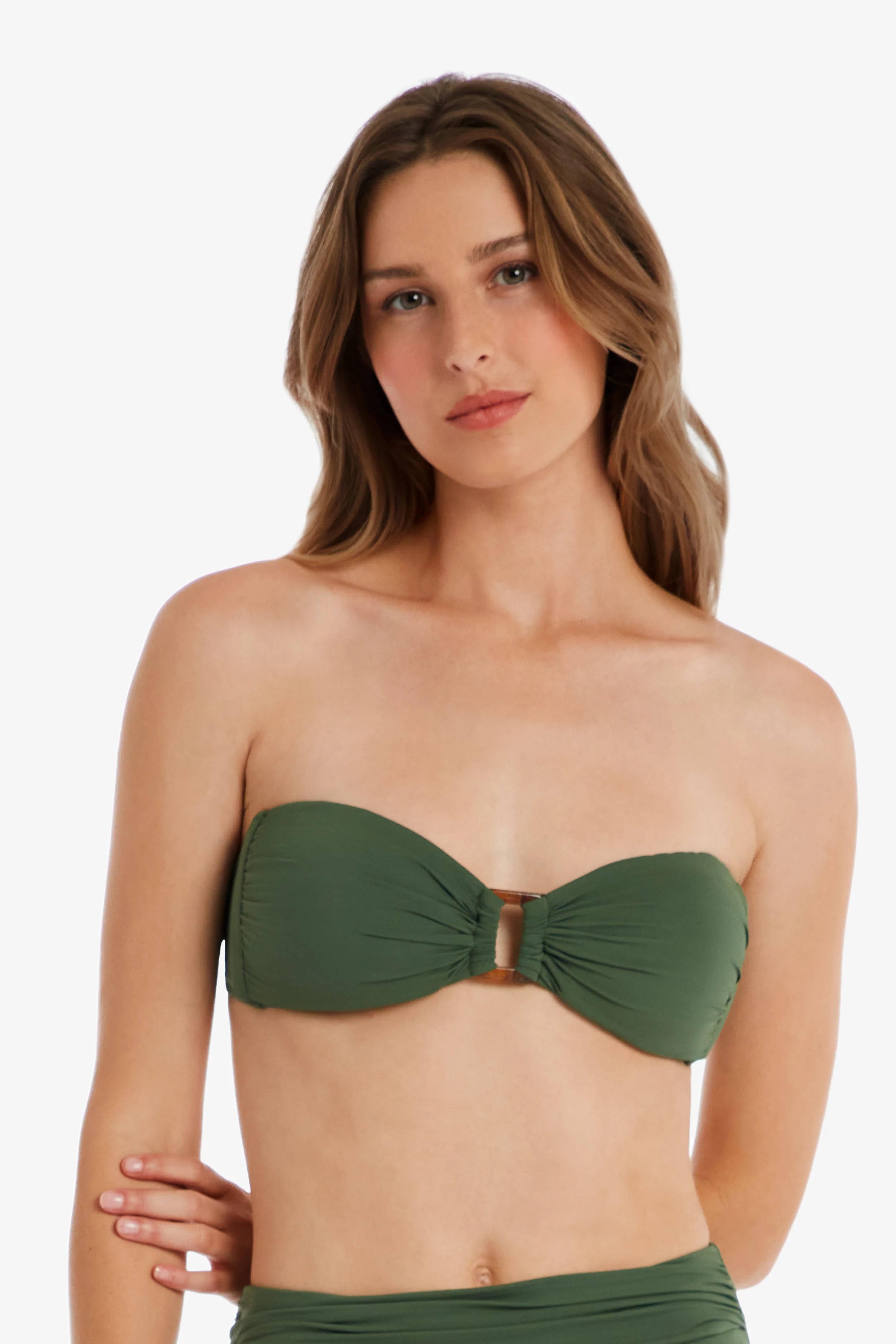 Tortoise Bandeau Bra - Textured Fatigue Bralette for Women | Comfortable Seamless Support for Yoga, Lounge & Everyday Wear