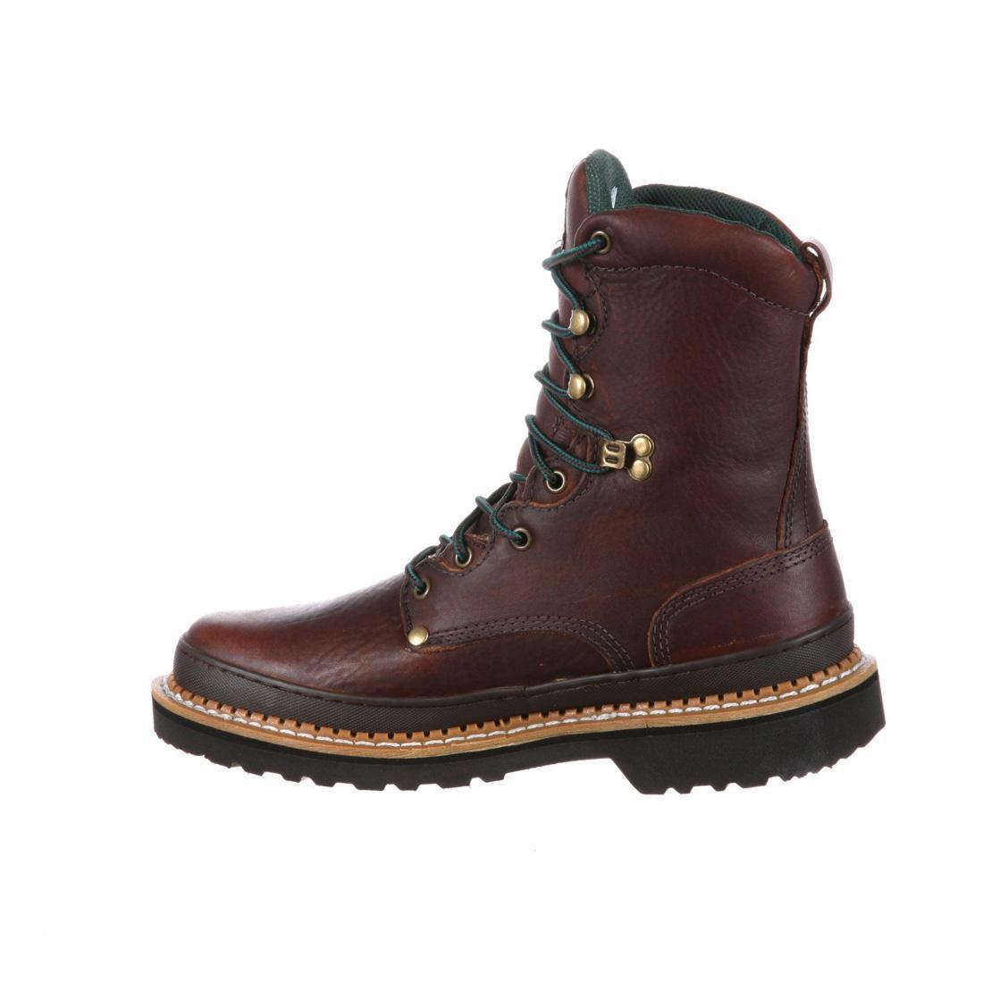 Georgia Giant 8 Steel Toe Work Boots for Men - Heavy Duty Safety Shoes with Slip & Oil Resistant Outsole - Ideal for Construction, Warehouse & Industrial Work