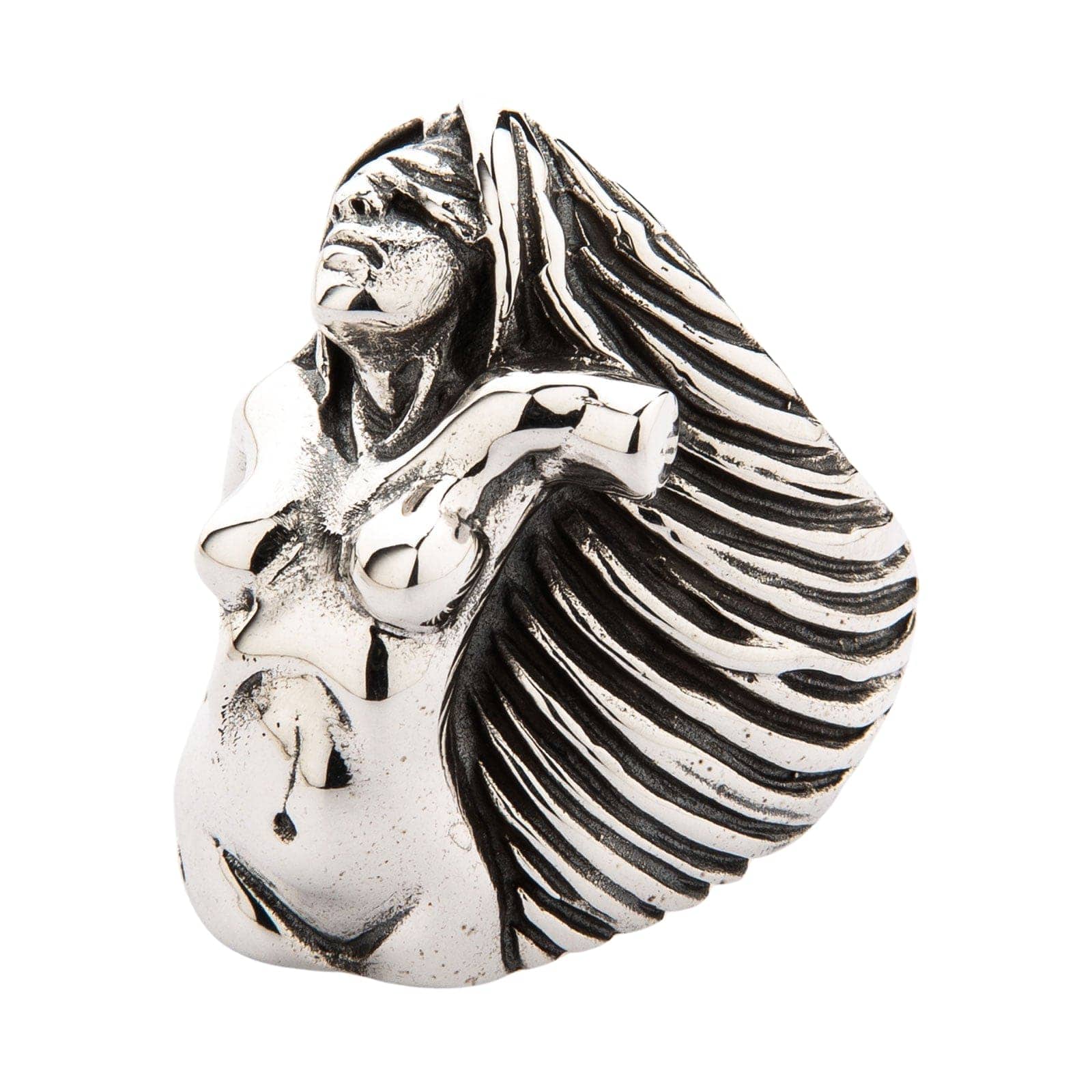Stylish Women's Sterling Silver Biker Ring - Punk Fashion Jewelry for Motorcycle Enthusiasts | Perfect for Biker Events, Night Out & Edgy Everyday Wear