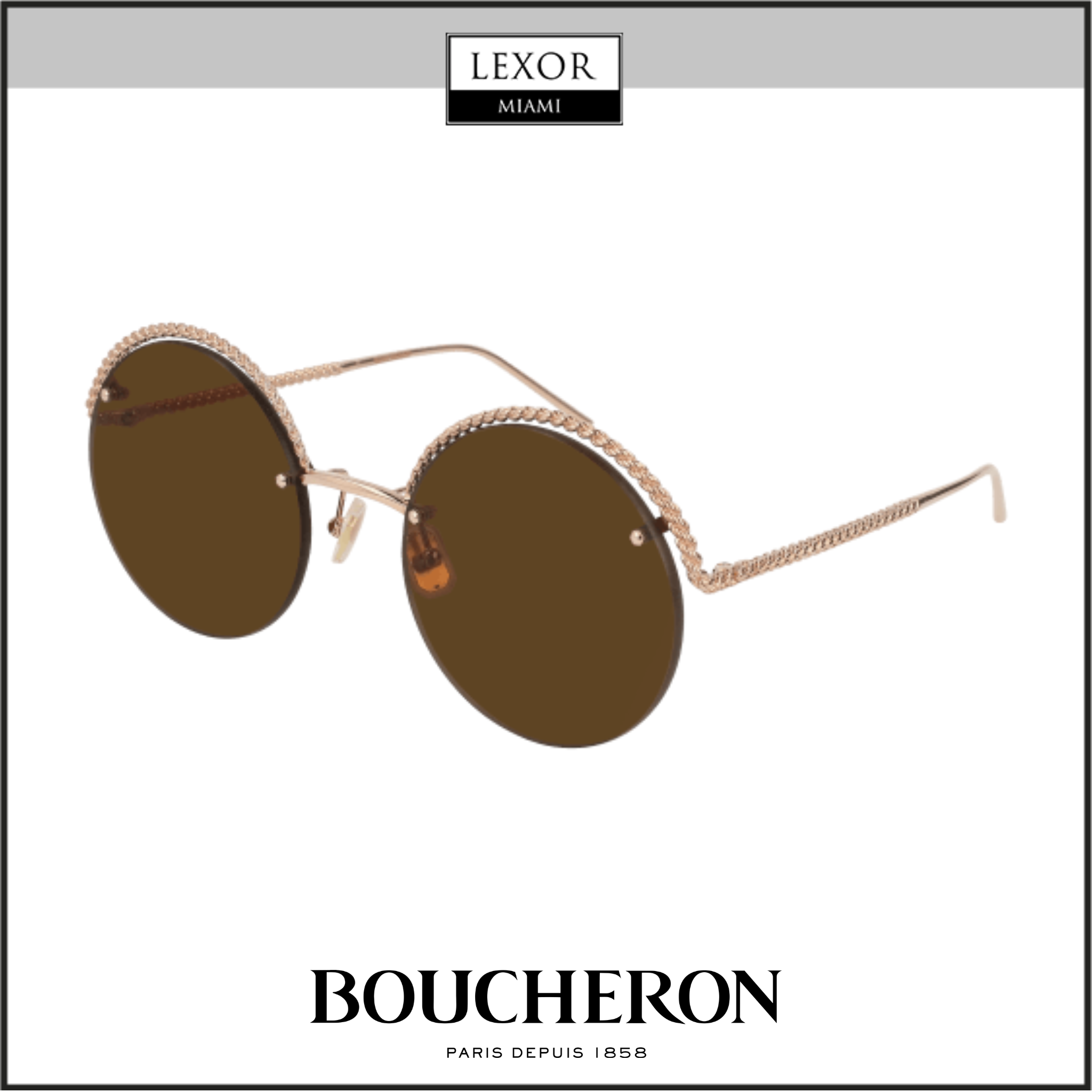 Boucheron BC0057S 002 Women's Fashion Sunglasses UV Protection - Perfect for Beach, Driving & Outdoor Activities