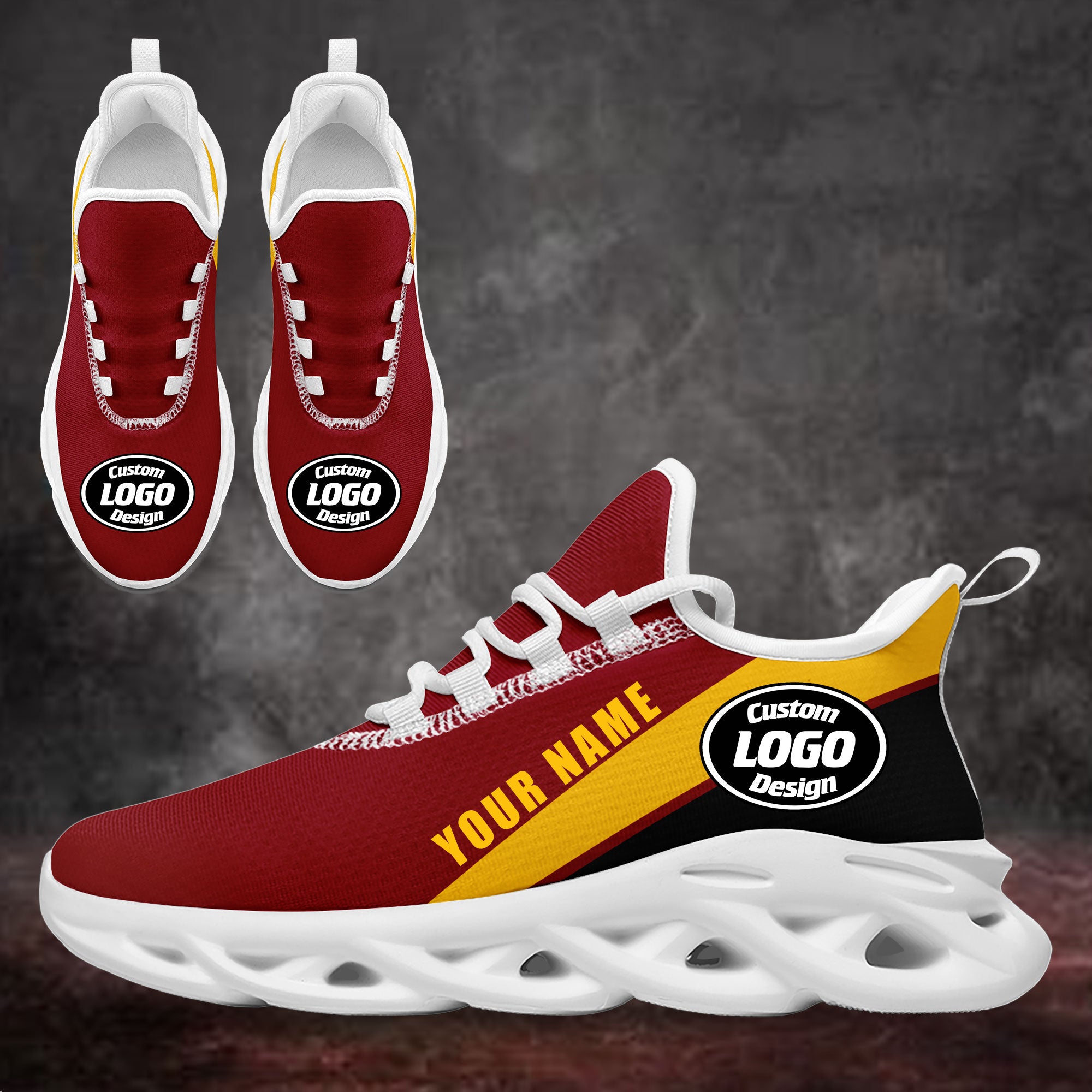 Custom MaxSoul Personalized Sneakers - Breathable Lightweight Running Shoes for Men & Women | Perfect for Gym, Jogging, and Casual Wear