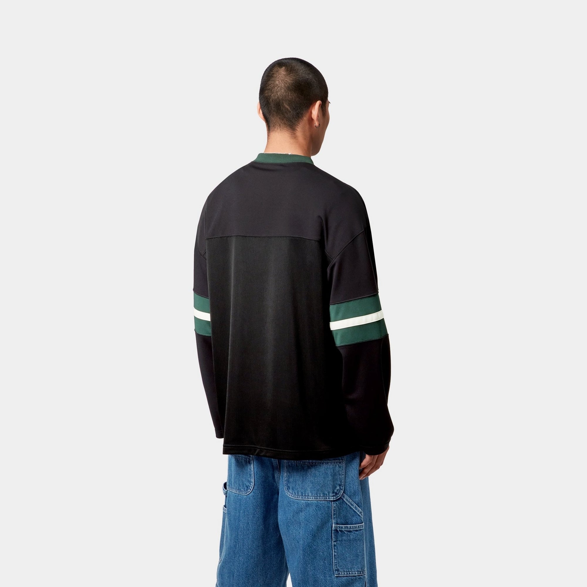 Detroit Mesh Long Sleeve T-Shirt for Men - Breathable Athletic Shirt in Black, Conifer & Wax Colors | Perfect for Gym, Running & Outdoor Activities