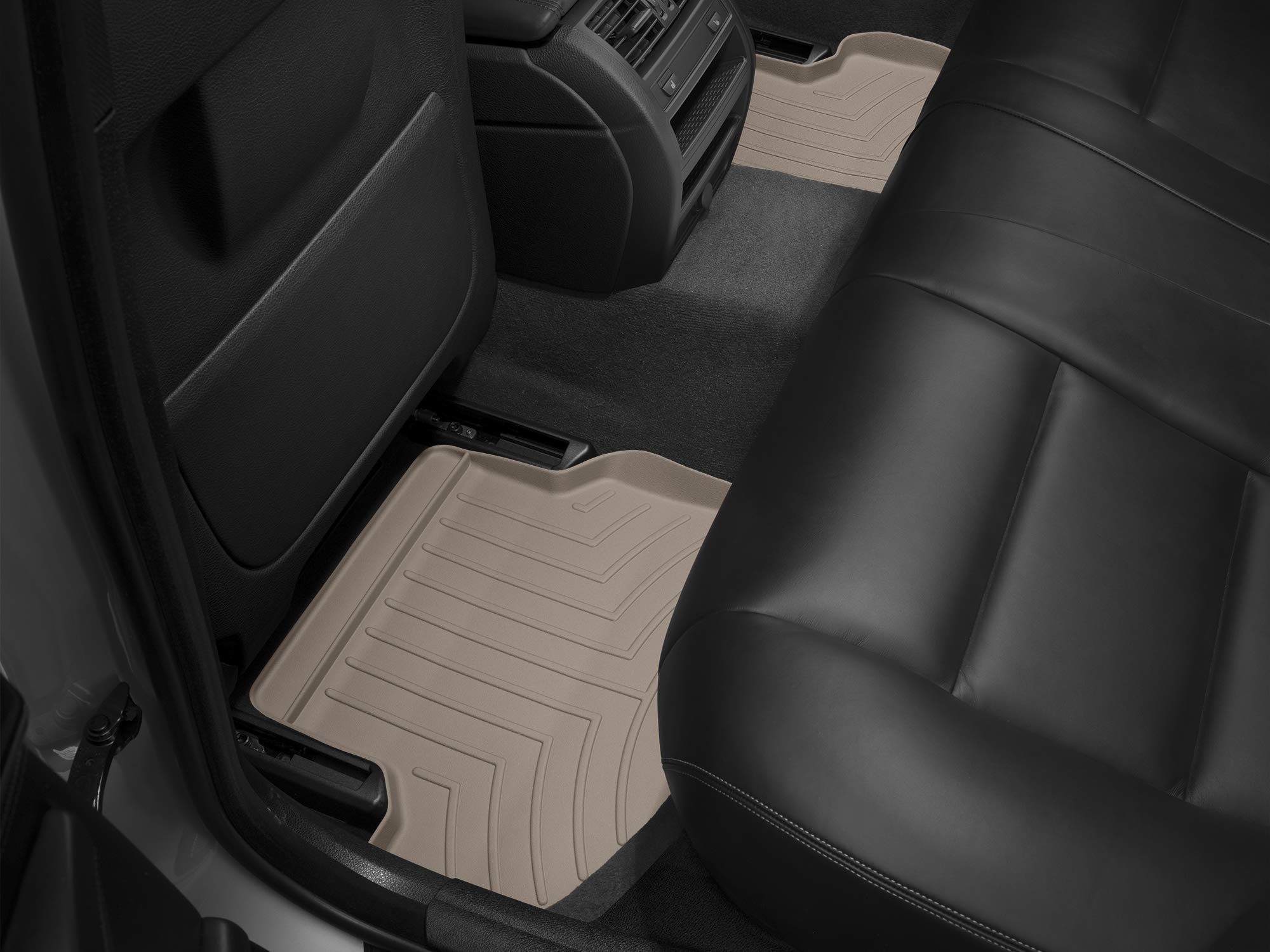 WeatherTech Custom Fit Floor Liners for BMW 535i 550i M5 528i 535d - 2nd Row All-Weather Protection Car Mats (453133) Tan - Perfect for Road Trips & Family Travel