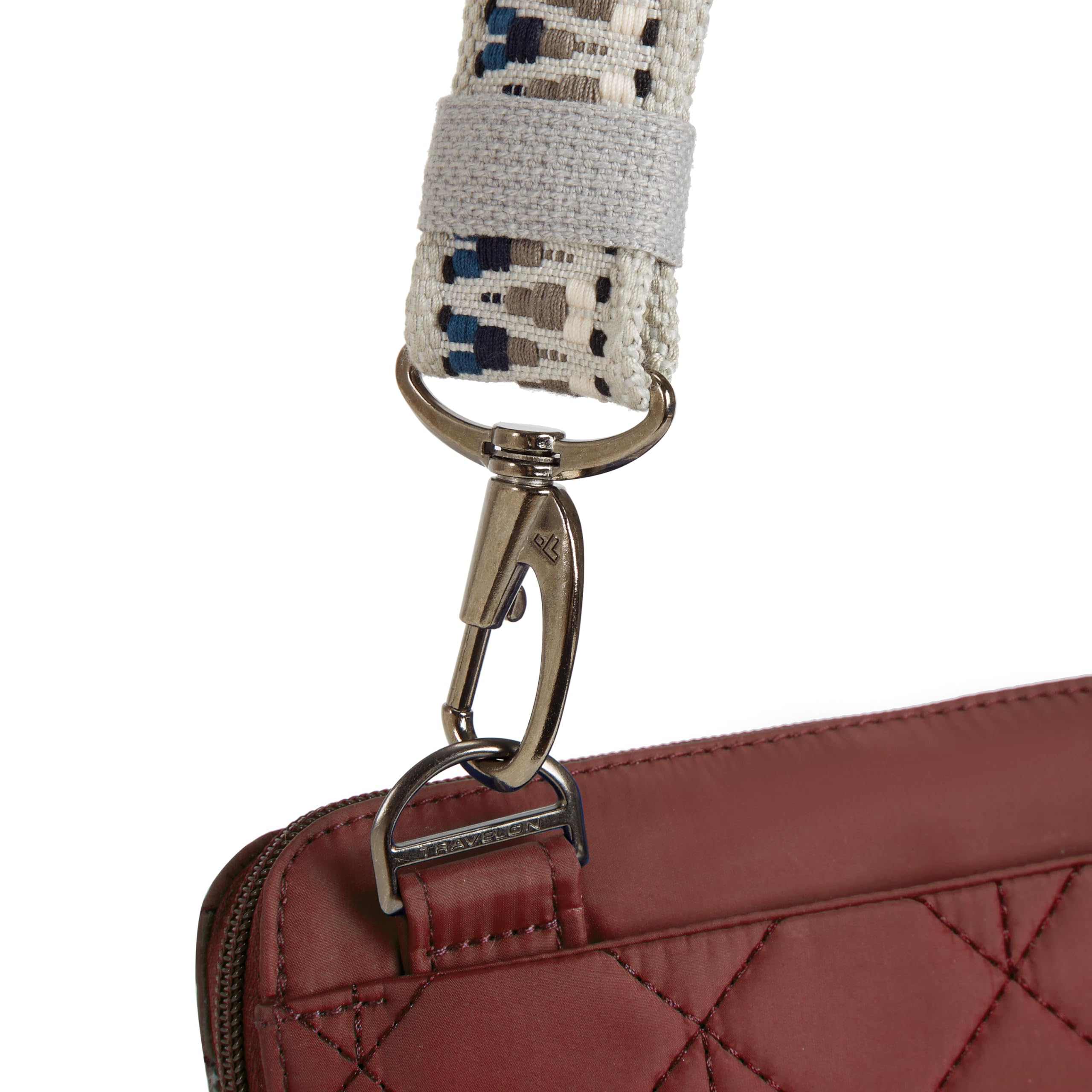 Travelon Anti-Theft Boho Slim Crossbody Bag for Women - Secure RFID Blocking Purse with Adjustable Strap - Perfect for Travel, Commuting & Everyday Use