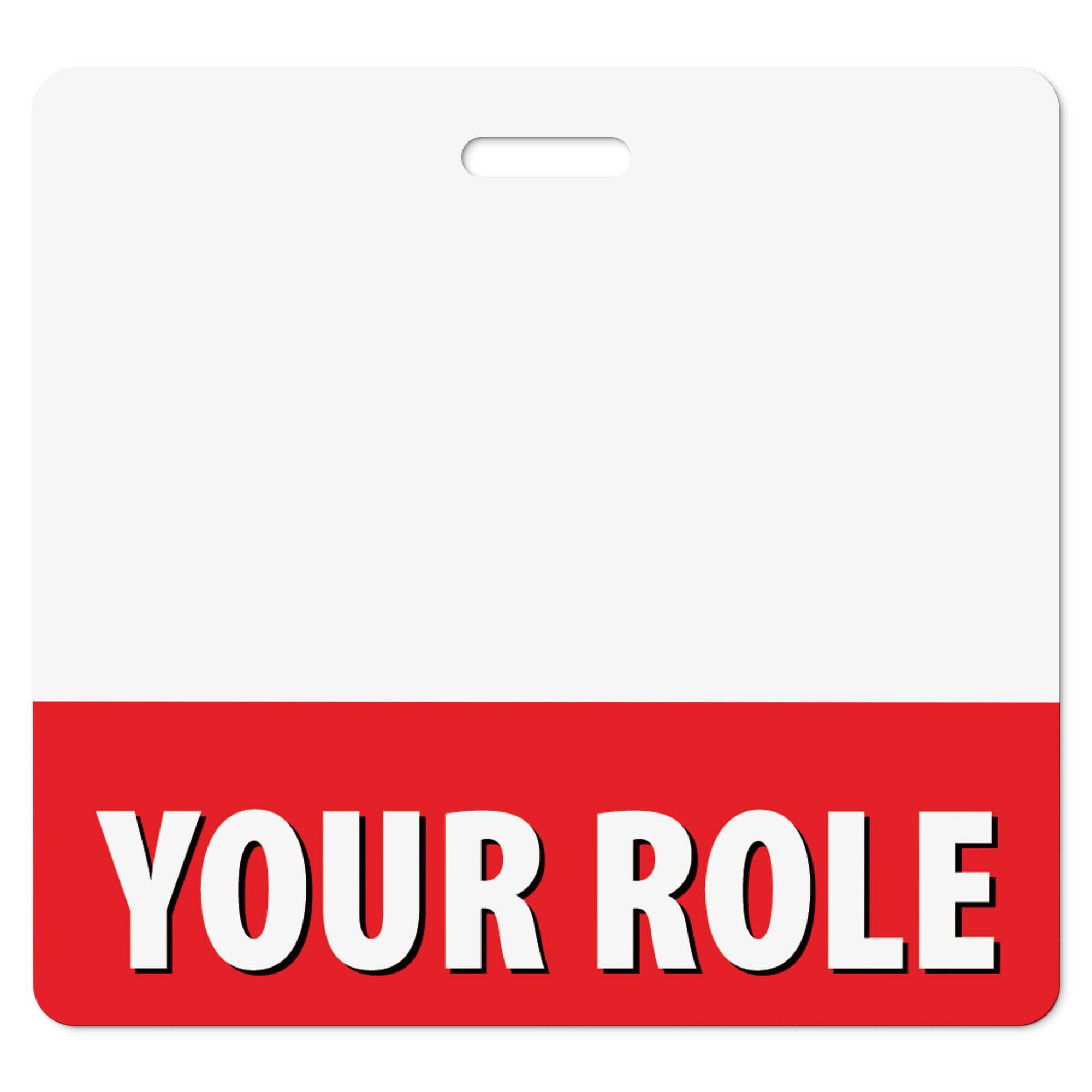 Custom Red Horizontal Badge Buddy ID Backer Cards - 100 Pcs Bulk Pack - Double Sided Durable Water Resistant Badge Holders for Nurses, Doctors & Healthcare Professionals - Perfect for Hospital ID Cards, Name Tags & Security Badges