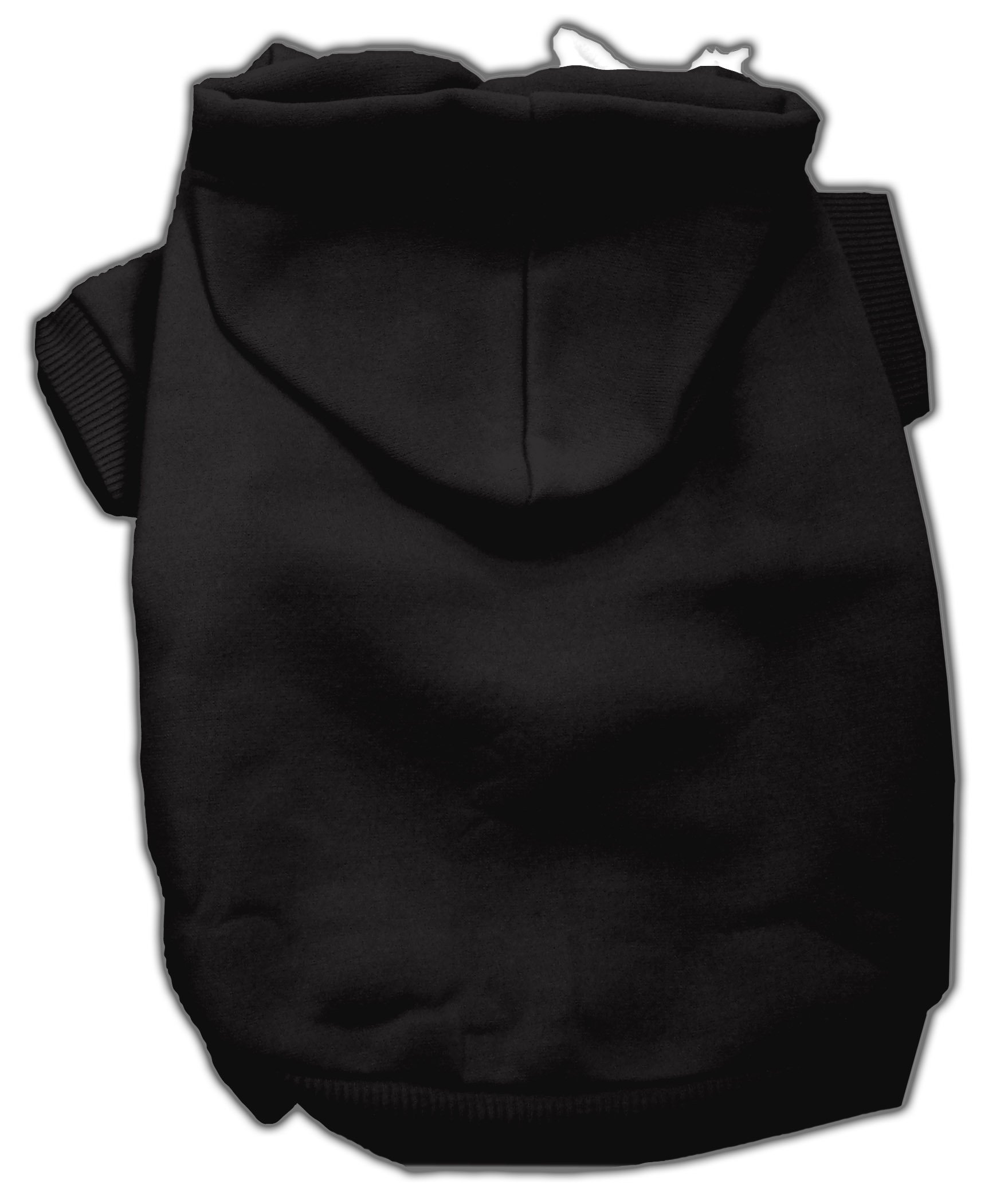 Blank Dog Hoodie for Small Dogs - Black Size Medium (12) - Cozy Winter Wear for Pets, Perfect for Outdoor Walks and Indoor Lounging