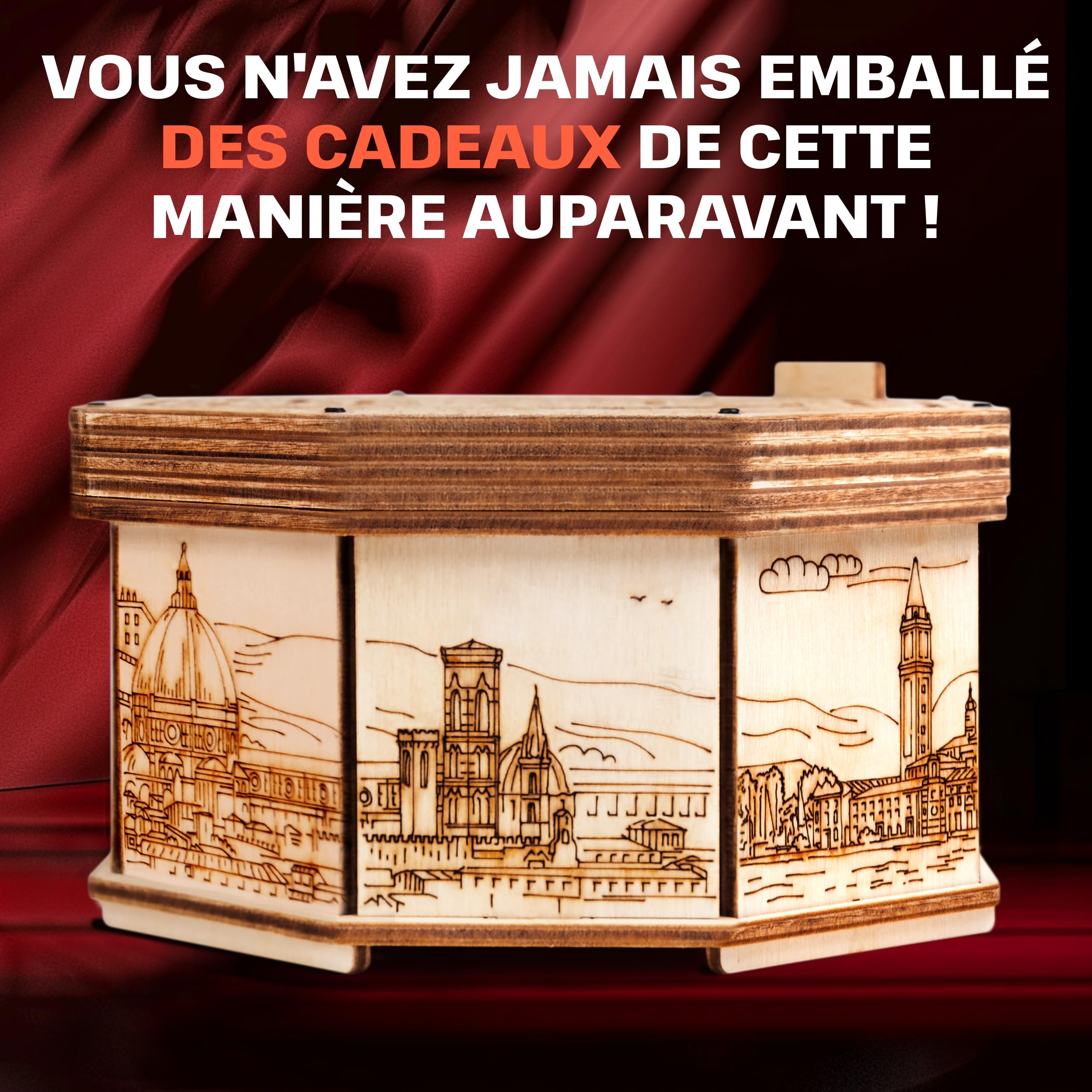 ESC WELT 3D Wooden Secret Maze Puzzle Box - Creative Gift Box for Teens & Adults - Brain Teaser & Logic Game - Perfect for Escape Rooms, Parties & Stress Relief