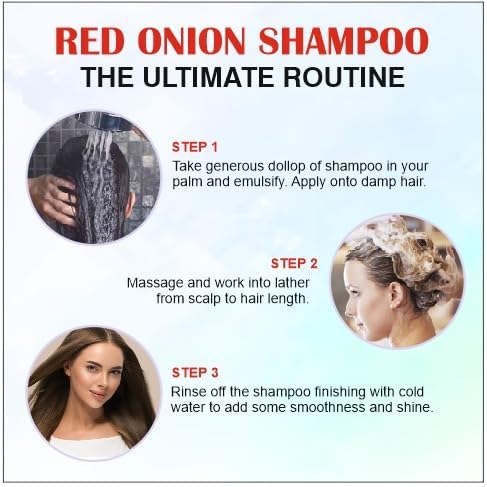 **Diues Red Onion Seed Shampoo for Hair Growth & Hair Loss Prevention | Anti-Dandruff Treatment | Natural Scalp Care for Thicker, Healthier Hair | Perfect for Daily Use & Damaged Hair Repair**