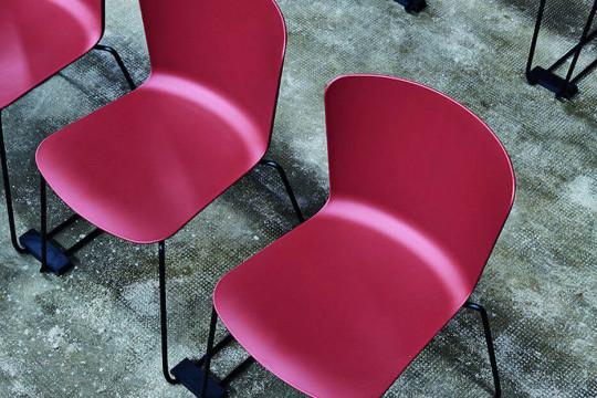 Midj Calla S M_T PP Chair - Modern Plastic Stackable Chair for Home, Office, or Outdoor Use - Perfect for Dining, Conference, and Patio Settings