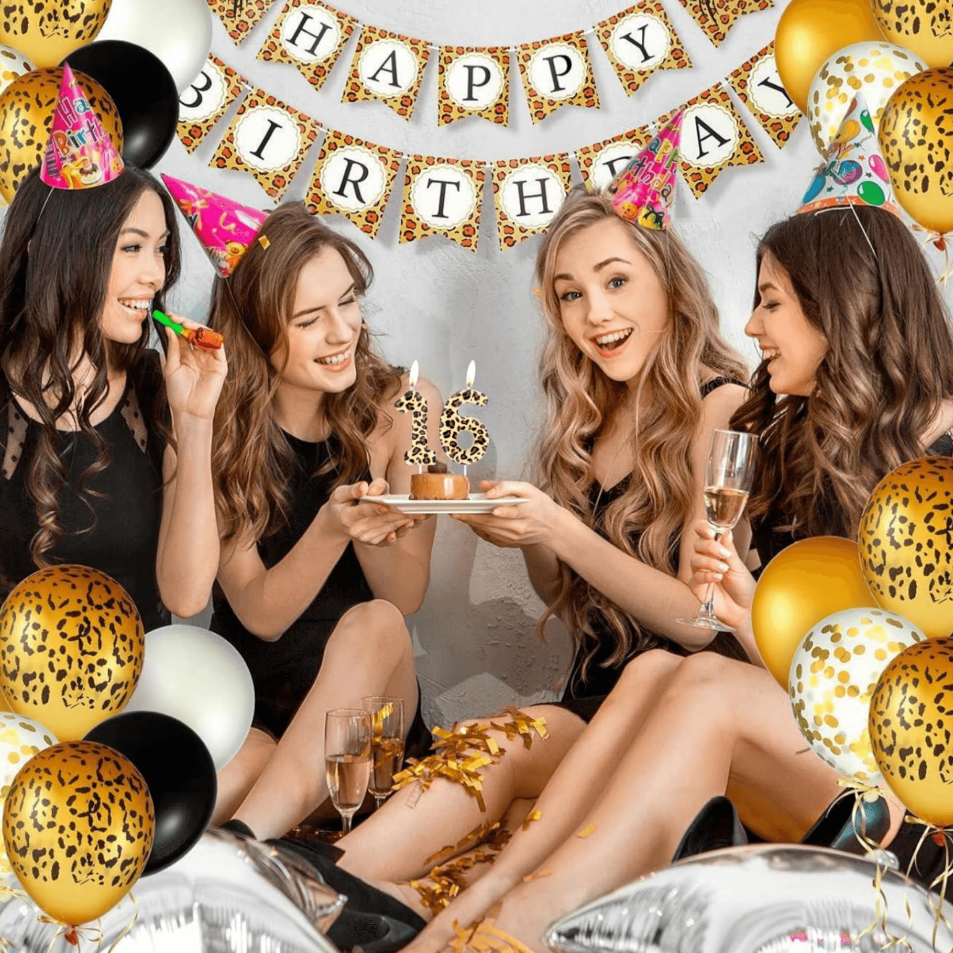 Leopard Print Number 1 Candles | Cheetah Birthday Cake Candles | Animal Print Party Decorations for Safari & Wild Animal Theme Parties | Perfect for Birthday Cakes, Jungle Decor, and Zoo-Themed Celebrations