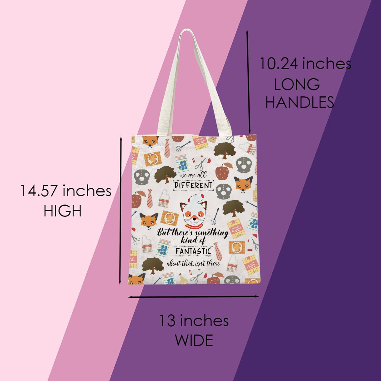 Fantastic Fox Inspired Tote Bag - Cute Fox Design Gift for Women & Fox Lovers - Perfect for Shopping, Work, and Daily Use
