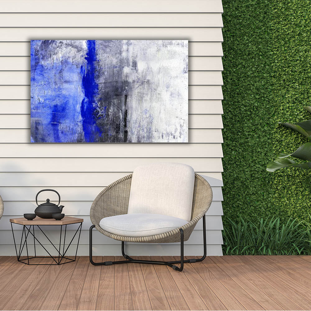 Abstract Blue II Wall Art - Modern Canvas Painting for Home & Office Decor - Perfect for Living Room, Bedroom, and Workspace