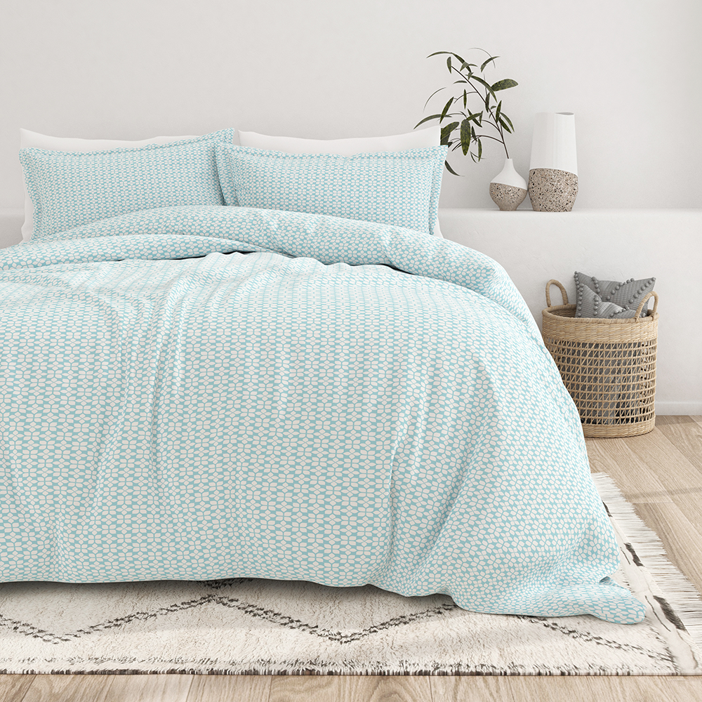 Starlight Pattern 3-Piece Duvet Cover Set - Queen Size Bedding with Pillowcases - Galaxy Themed Luxury Bedroom Decor for Teens & Adults (Perfect for Home, Dorm, Hotel Use)