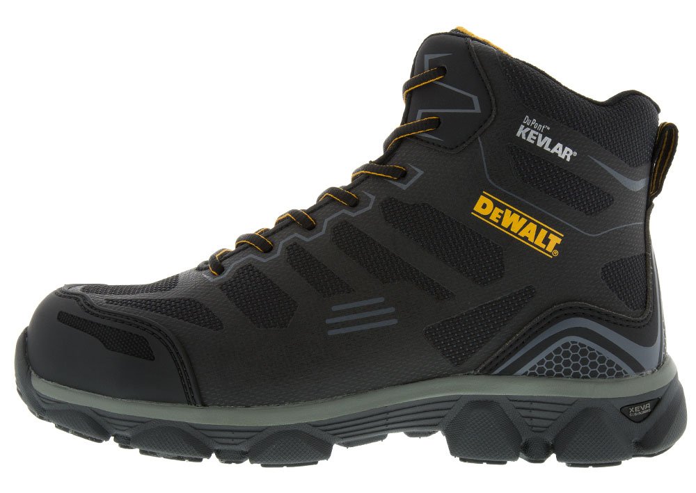 DEWALT Men's Crossfire Mid Work Boots - Steel Toe, Slip Resistant, Waterproof - Ideal for Construction, Landscaping & Heavy Duty Work