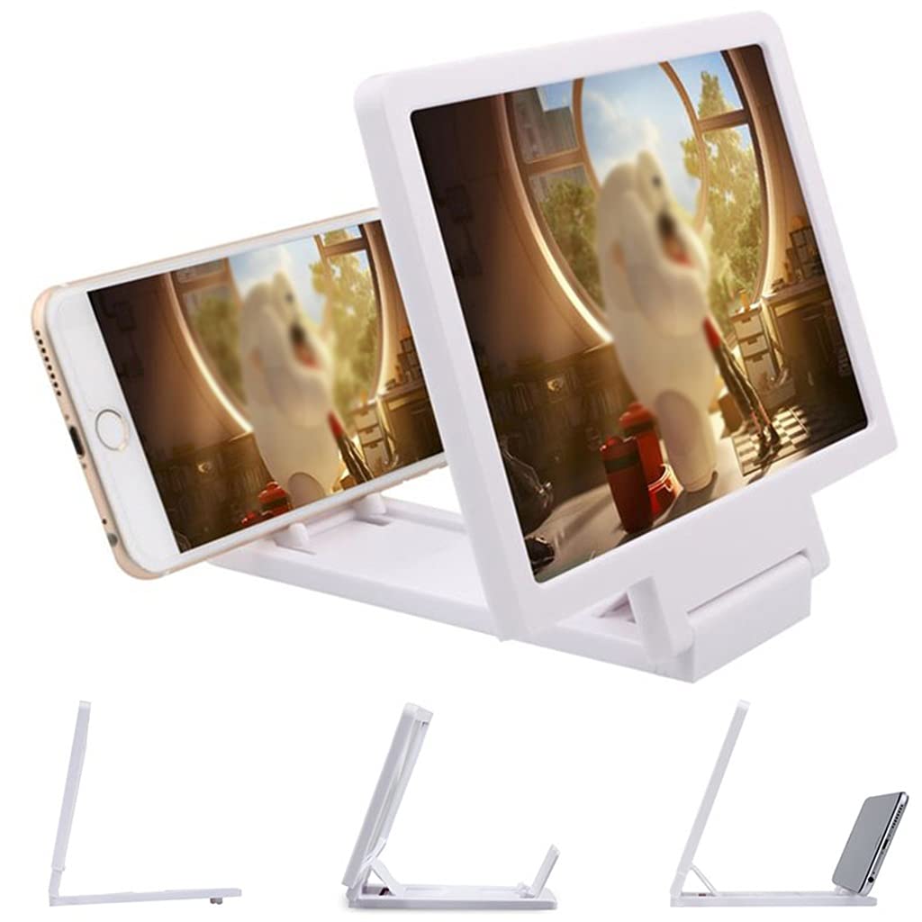 3D Screen Amplifier for Smartphones - Foldable HD Magnifying Glass Stand with Eye Protection | Perfect for Watching Movies, Gaming & Video Calls