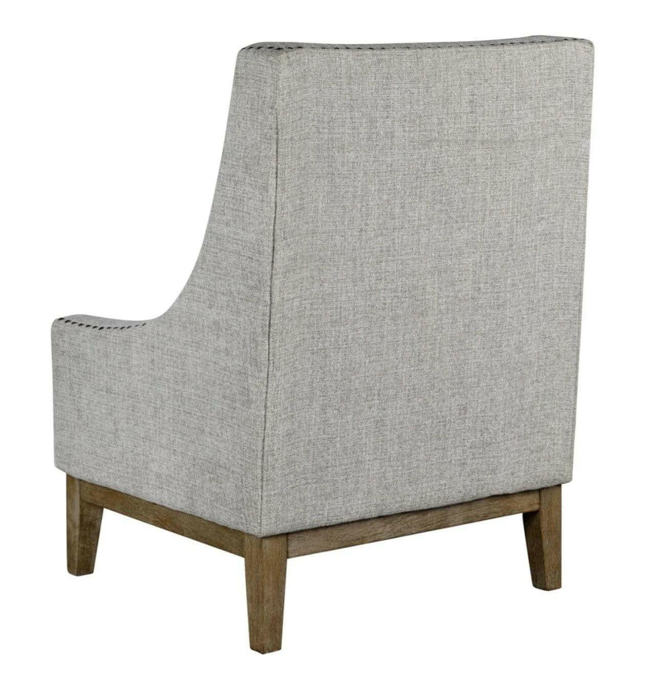 Jasmine Monarch Oatmeal Chair 10001 MO - Modern Accent Chair for Living Room, Bedroom & Office - Soft Fabric Upholstered Armchair with Sturdy Wooden Legs - Perfect for Relaxing, Reading & Home Decor