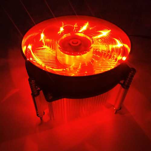 12V RGB LED CPU Cooling Fan with Heatsink for Intel 115X Series (1150/1155/1156) - High Performance PC Cooling Solution for Gaming & Office Computers