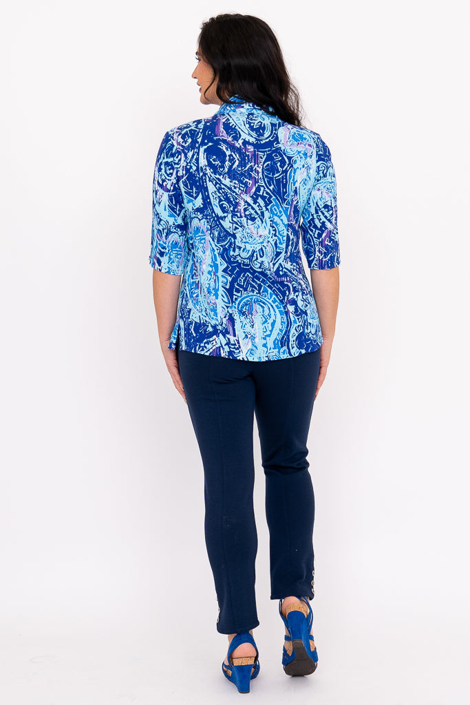 Lorine Women's Blouse - Stylish & Curious Design, Soft Linen Bamboo Fabric for Casual Wear & Summer Outfits