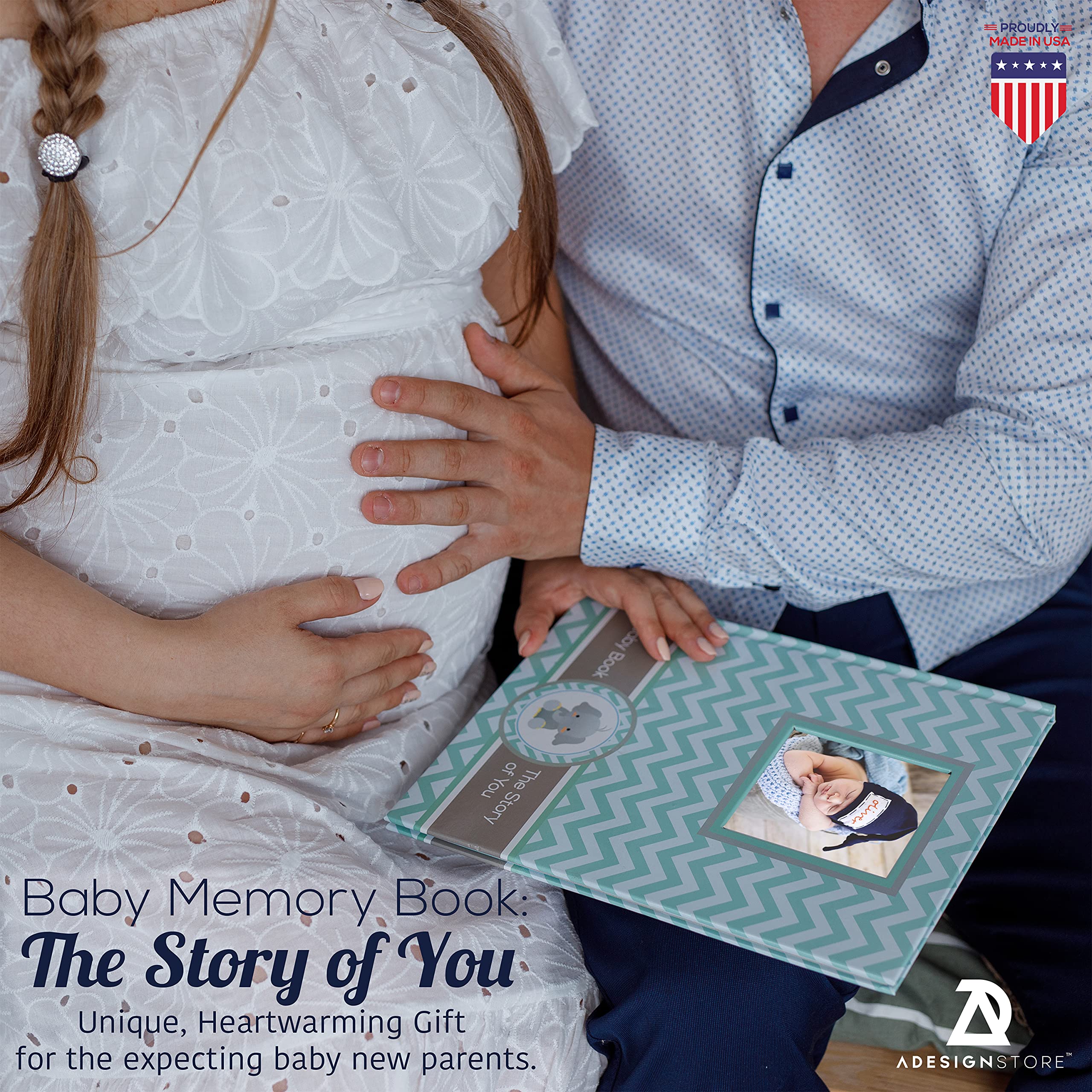 Baby Memory Book - First Year Baby Journal & Keepsake Album for Newborn Boys & Girls | Perfect Baby Shower Gift & Milestone Tracker | Capture Precious Moments from Birth to 12 Months
