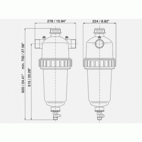 Amiad 50mm Super Acetal Screen Filters with Valve - High Flow Water Filtration System for Irrigation, Industrial & Home Use
