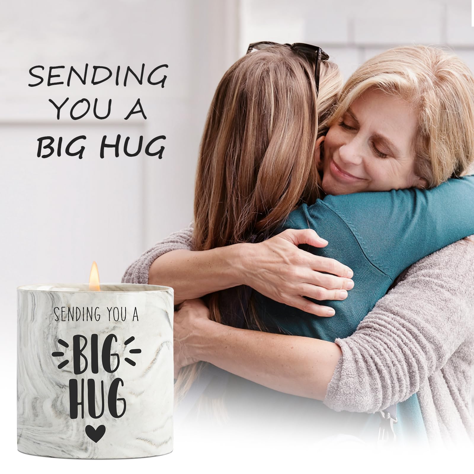 Thinking of You Gifts for Women - Lavender Scented Soy Candles 6oz | Comforting Get Well Soon & Miss You Gifts for Best Friends, Mothers | Perfect for Relaxation, Home Decor & Stress Relief