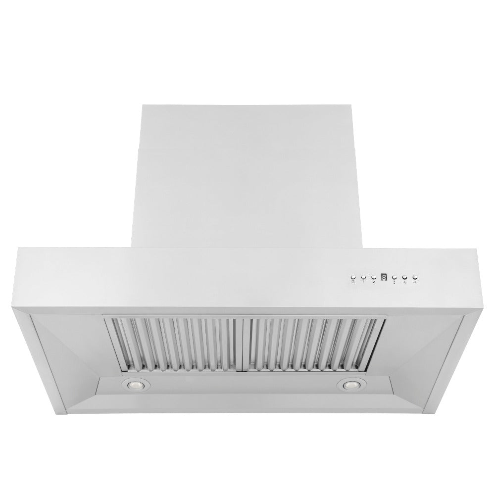 ZLINE Convertible Professional Wall Mount Range Hood - 36 Inch Stainless Steel Kitchen Vent Hood with LED Lights & Powerful Exhaust Fan - Perfect for Modern Kitchens & Open Concept Homes