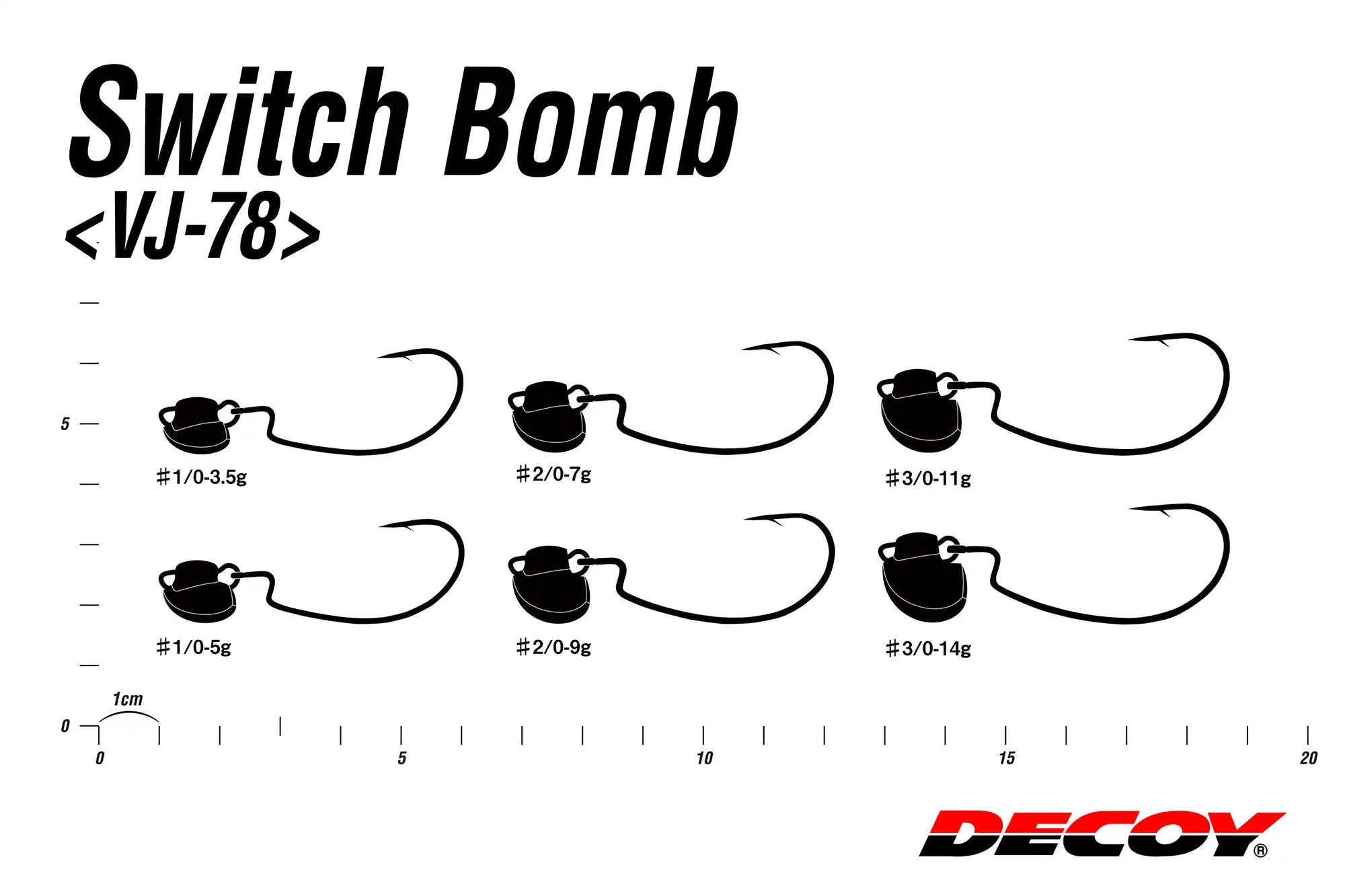 Decoy VJ 78 Switch Bomb Swing Jig Heads 2 Pack - Premium Fishing Lures for Bass, Walleye & Trout - Perfect for Freshwater & Saltwater Angling