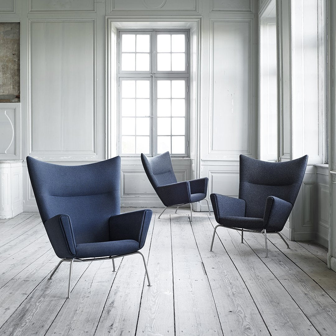 CH445 Wing Chair - Classic Comfortable Upholstered Accent Chair for Living Room, Bedroom & Office - Perfect for Reading, Relaxing & Home Decor