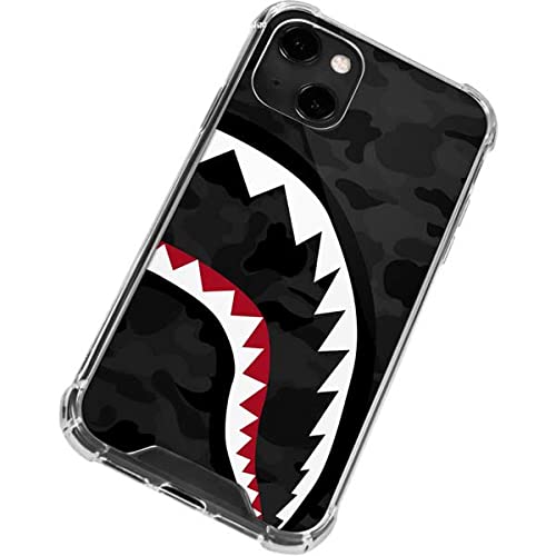 Skinit Clear Protective Phone Case Compatible with iPhone 13 - Shark Teeth Grey Street Camo Design | Durable Scratch-Resistant Cover for Everyday Use, Travel & Outdoor Activities