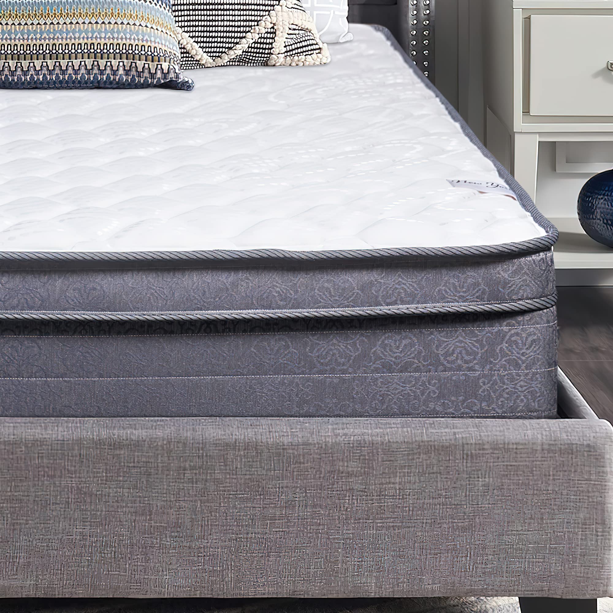 10-Inch Medium Plush Hybrid Euro Top Foam Encased Innerspring Mattress - Full Size for Back Pain Relief & Better Sleep | Perfect for Guest Rooms, Dorms & Small Bedrooms