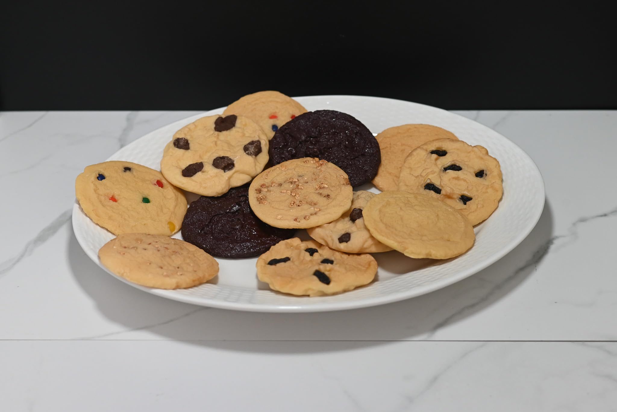 12-Piece Assorted Large Fake Traditional Cookies - Realistic Decorative Prop for Baking Displays, Dessert Tables, and Party Decorations