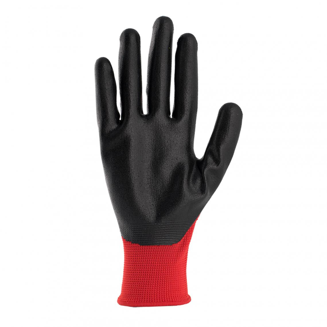Worktuff Polyester Nitrile Coated Gloves - 10 Pairs, Red (751185) - Durable Work Gloves for Construction, Gardening & DIY Projects