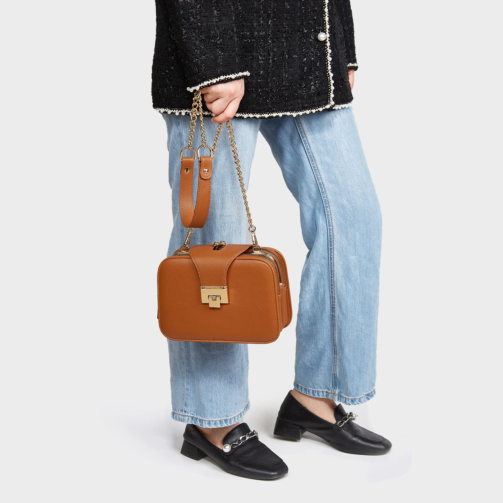 SIVENKE Women's Crossbody Bag Small Shoulder Purse - Stylish Handbag for Evening Out, Travel & Daily Use | Compact Clutch with Adjustable Strap