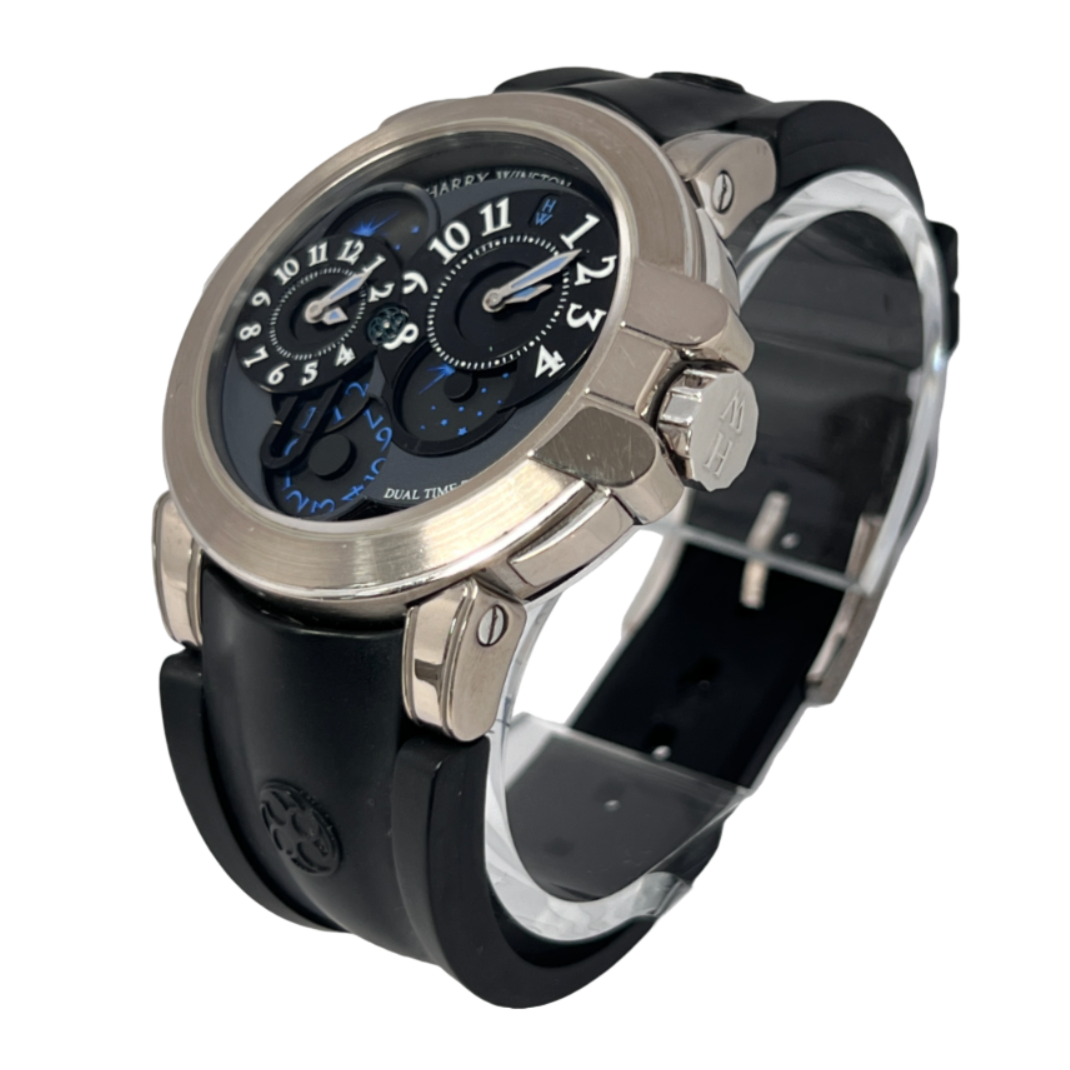 Harry Winston Project Z4 Ocean Dual Time Limited Edition Men's Watch - Luxury Swiss Automatic Timepiece for Diving & Travel - Perfect for Business, Formal & Adventure Wear