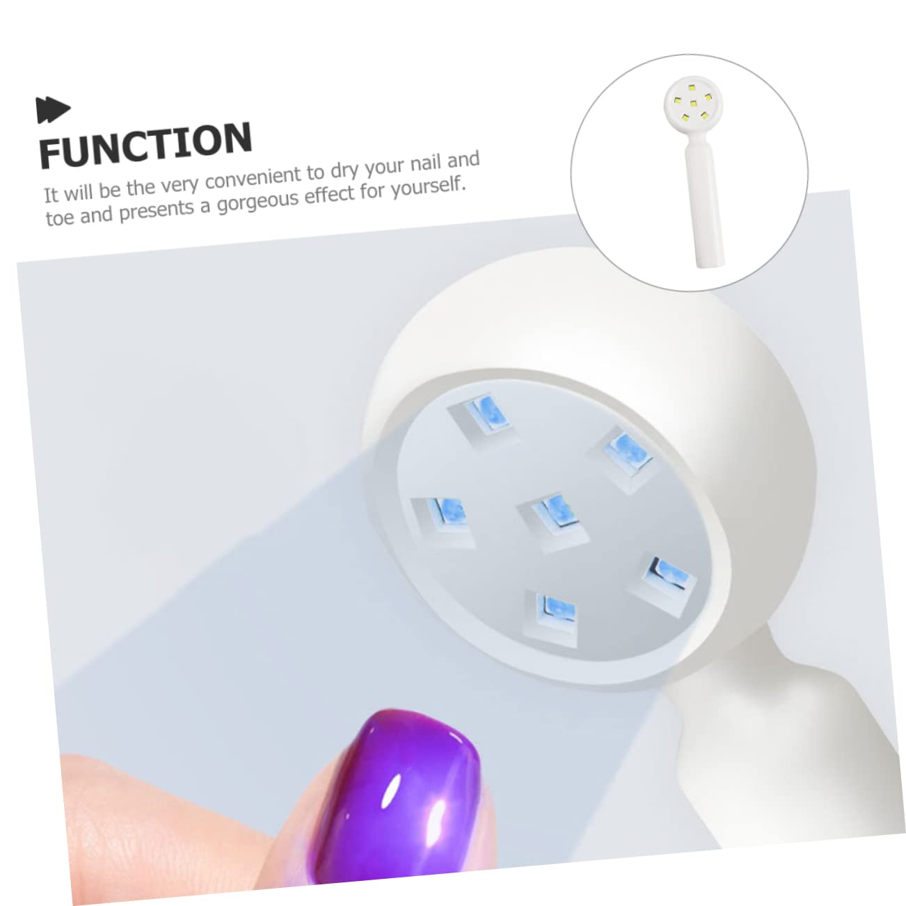 Portable UV LED Nail Lamp for Gel Polish - Handheld Mini UV Light for Quick Drying Nails - Perfect for Home Manicures & Salon Use