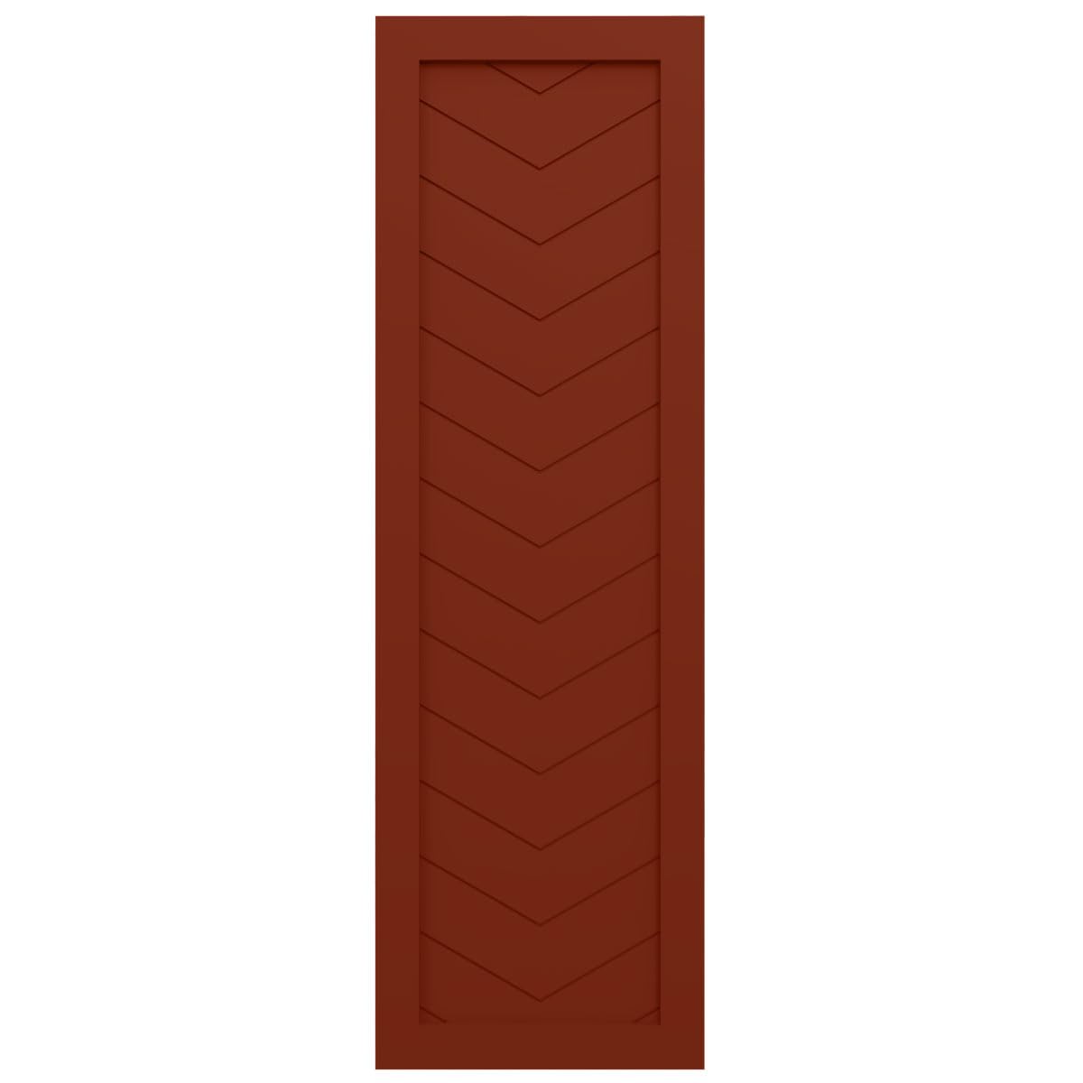 Ekena Millwork TFP001CV15X039MR True Fit PVC Single Panel Chevron Modern Style Fixed Mount Shutters - 15