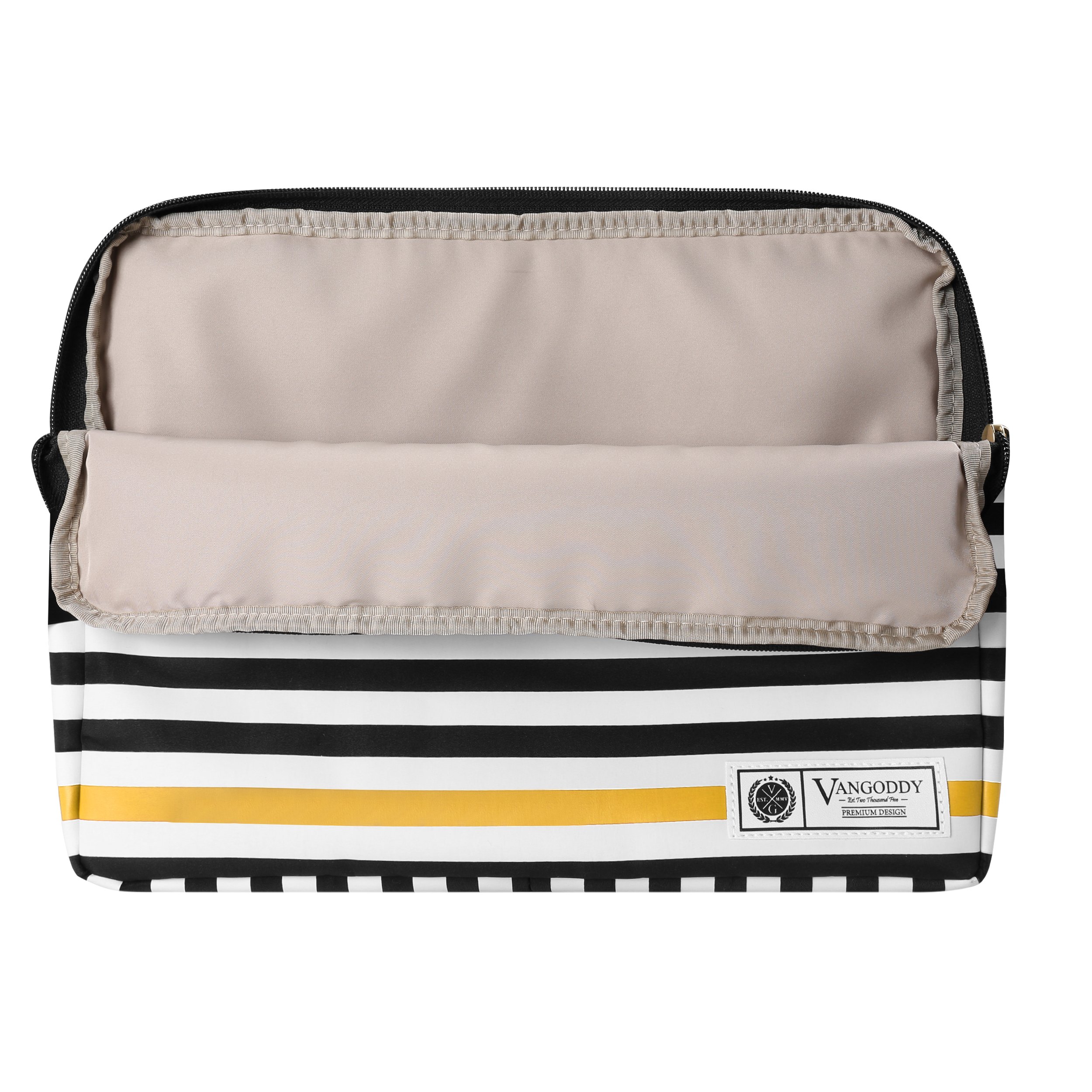 Vangoddy Luxe Collection 11.6 Inch Laptop Tablet Sleeve - Premium Protective Case for MacBook Air, iPad Pro | Slim & Lightweight Neoprene Cover with Black & White Accent Strip | Perfect for Work, Travel & School
