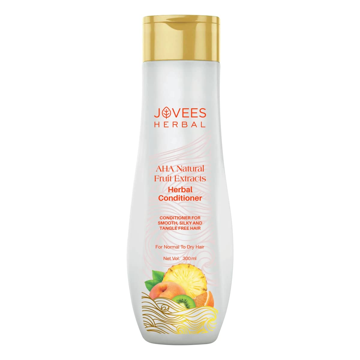 JOVEES Herbal AHA Natural Fruit Extracts Hair Conditioner - Smooth, Silky & Tangle-Free Hair Treatment | Repairs Damaged Hair, Nourishes Frizzy Hair & Adds Shine | 300ml (1 Count) | Perfect for Daily Hair Care & Salon-Quality Results at Home