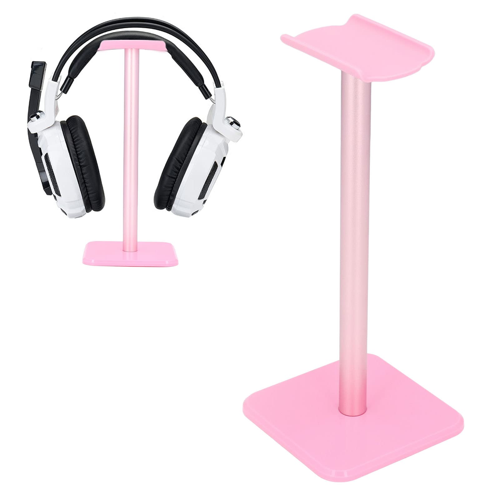 Premium Anti-Slip Headphone Stand with Sturdy Base - Lightweight Portable Desktop Headphone Holder, Detachable Headset Rack for All Headphones (Pink) - Perfect for Home Office, Gaming Setup & Studio Organization