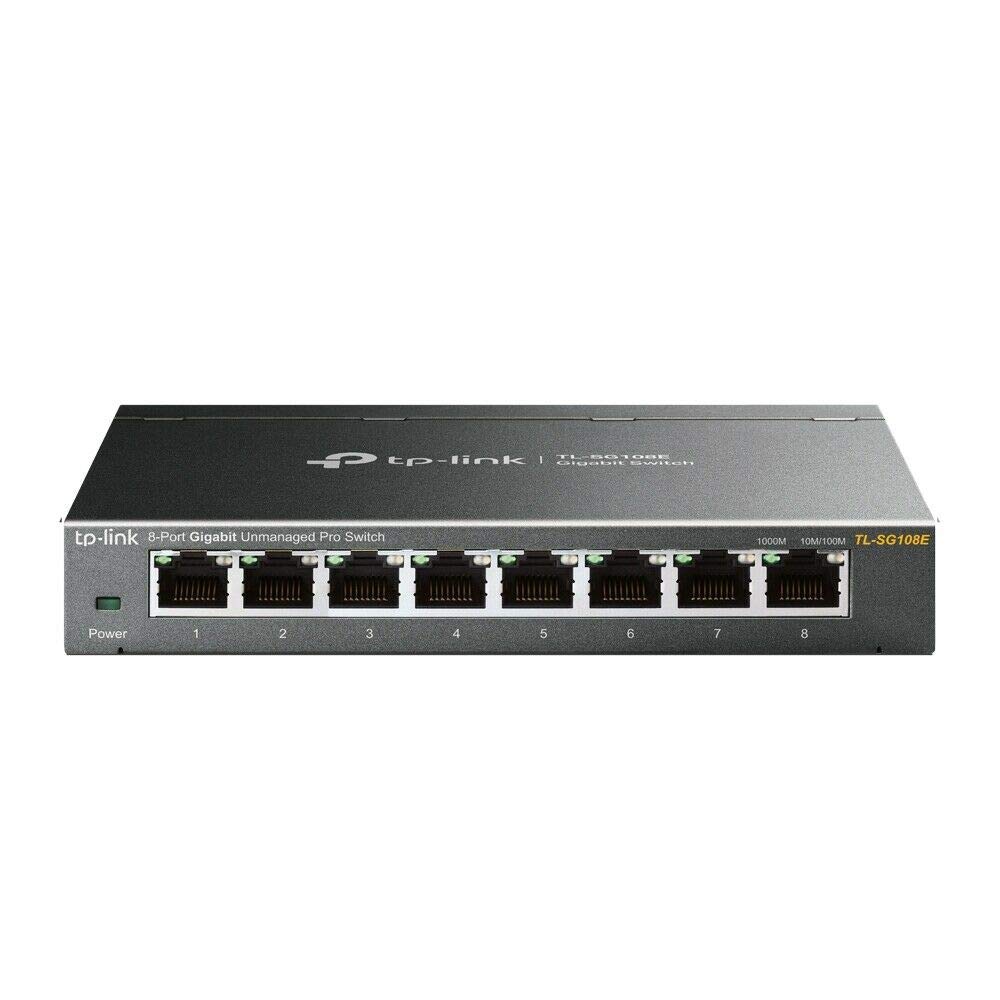8 Port Gigabit Ethernet Switch 1000Mbps - TL-SG108E | Plug & Play Smart Desktop Network Switch for Home Office & Gaming Setup