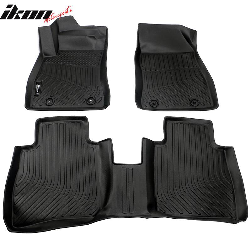 Custom Fit 3D All-Weather Floor Mats for 2013-2019 Nissan Sentra - TPE Thermo Plastic Elastomer Front & Rear Set (3PC) - Perfect for Winter Snow, Mud, and Rain Protection