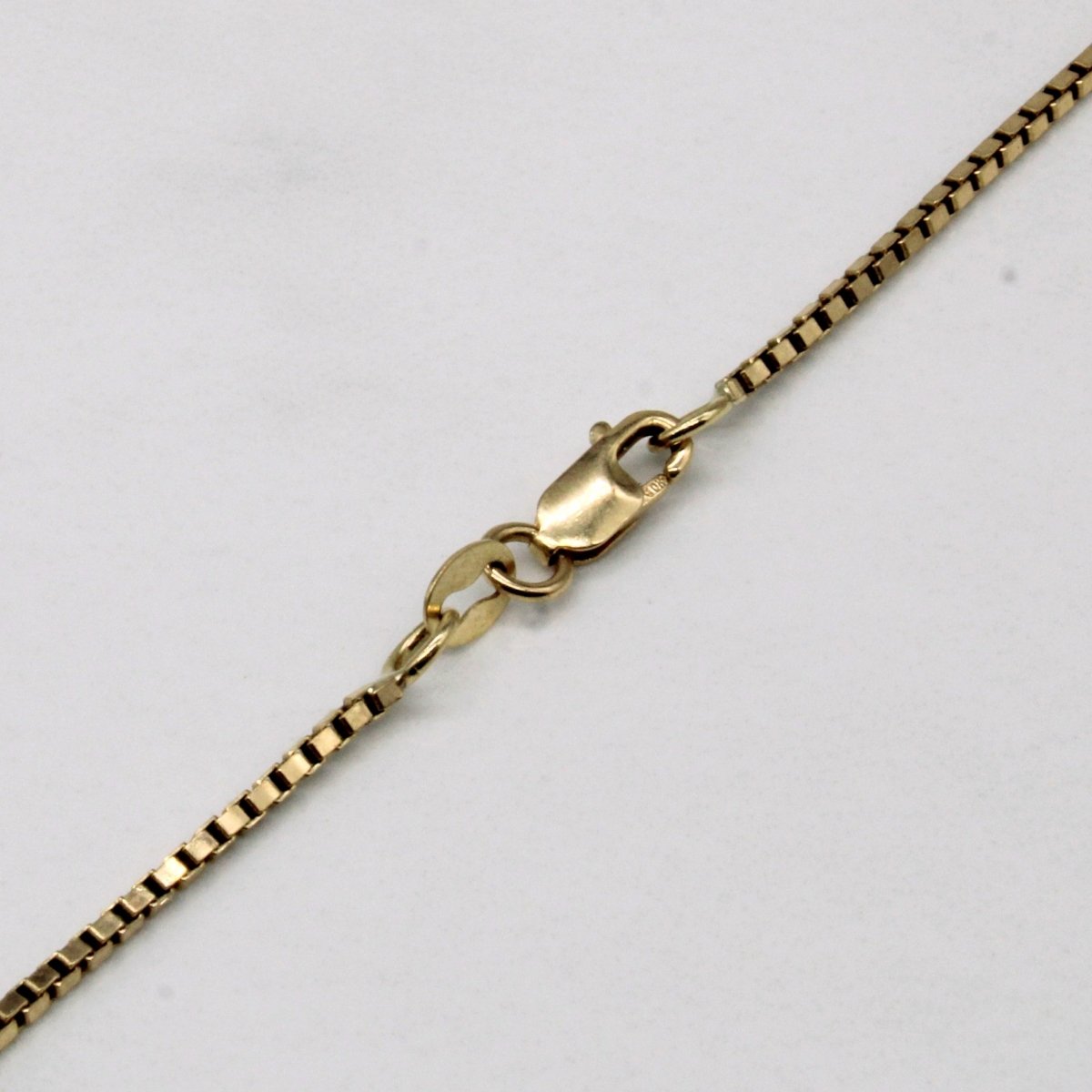 10K Yellow Gold Box Link Chain Necklace for Women - 22 Inch Solid Gold Jewelry - Perfect for Everyday Wear, Layering & Gifts