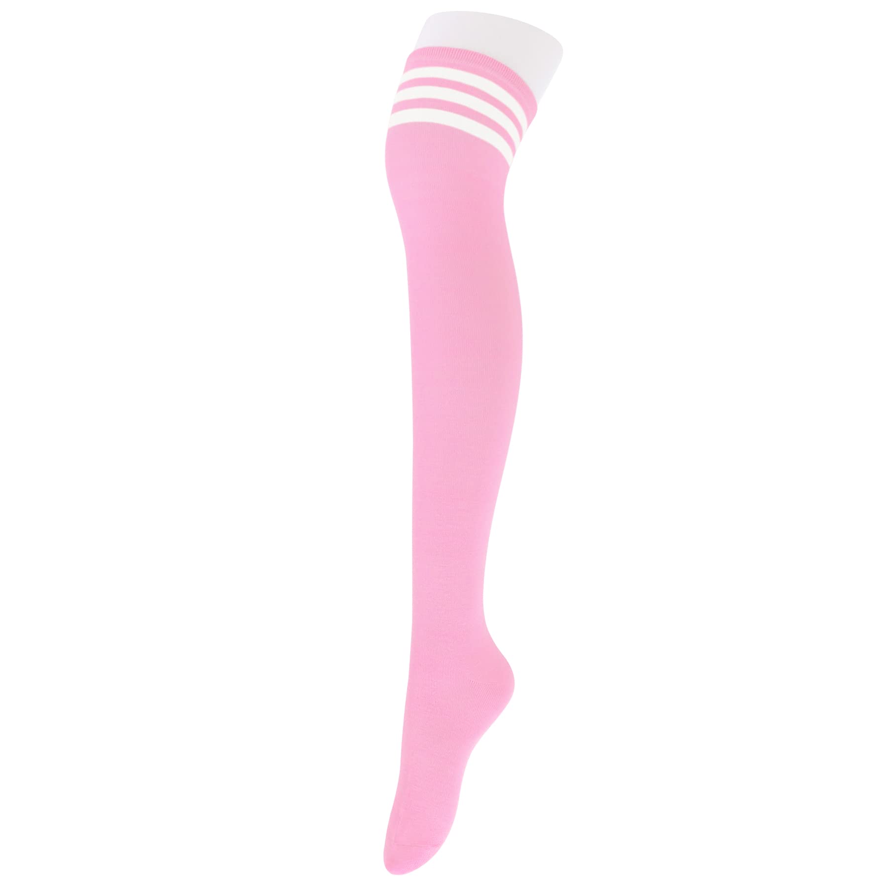 Women's Thigh High Socks - Striped Over The Knee Stockings | Long Tube Socks for Fall & Winter Fashion | Perfect for Boots, Dresses & Casual Outfits