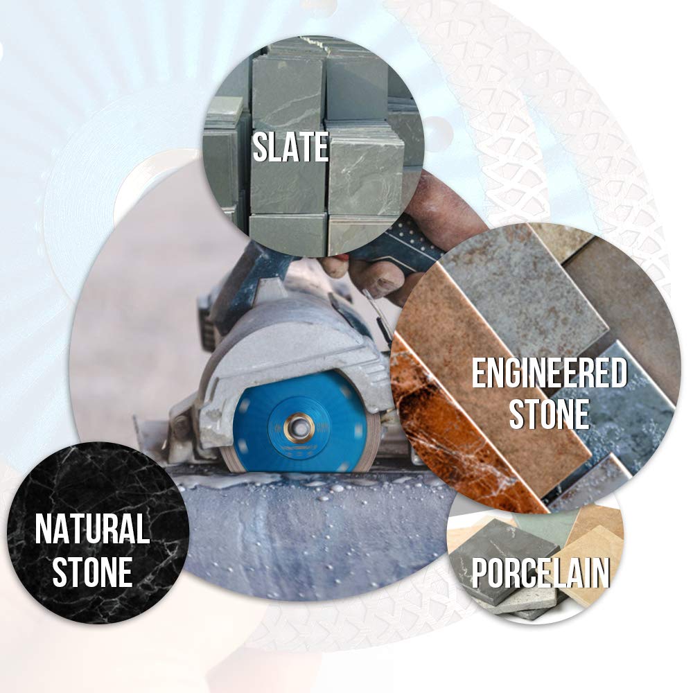 5Pcs/Box 4 Inch Diamond Saw Blades - Ultra Thin Porcelain Tile Cutter for Ceramic, Granite, Marble - Perfect for DIY Home Renovation & Professional Tile Installation