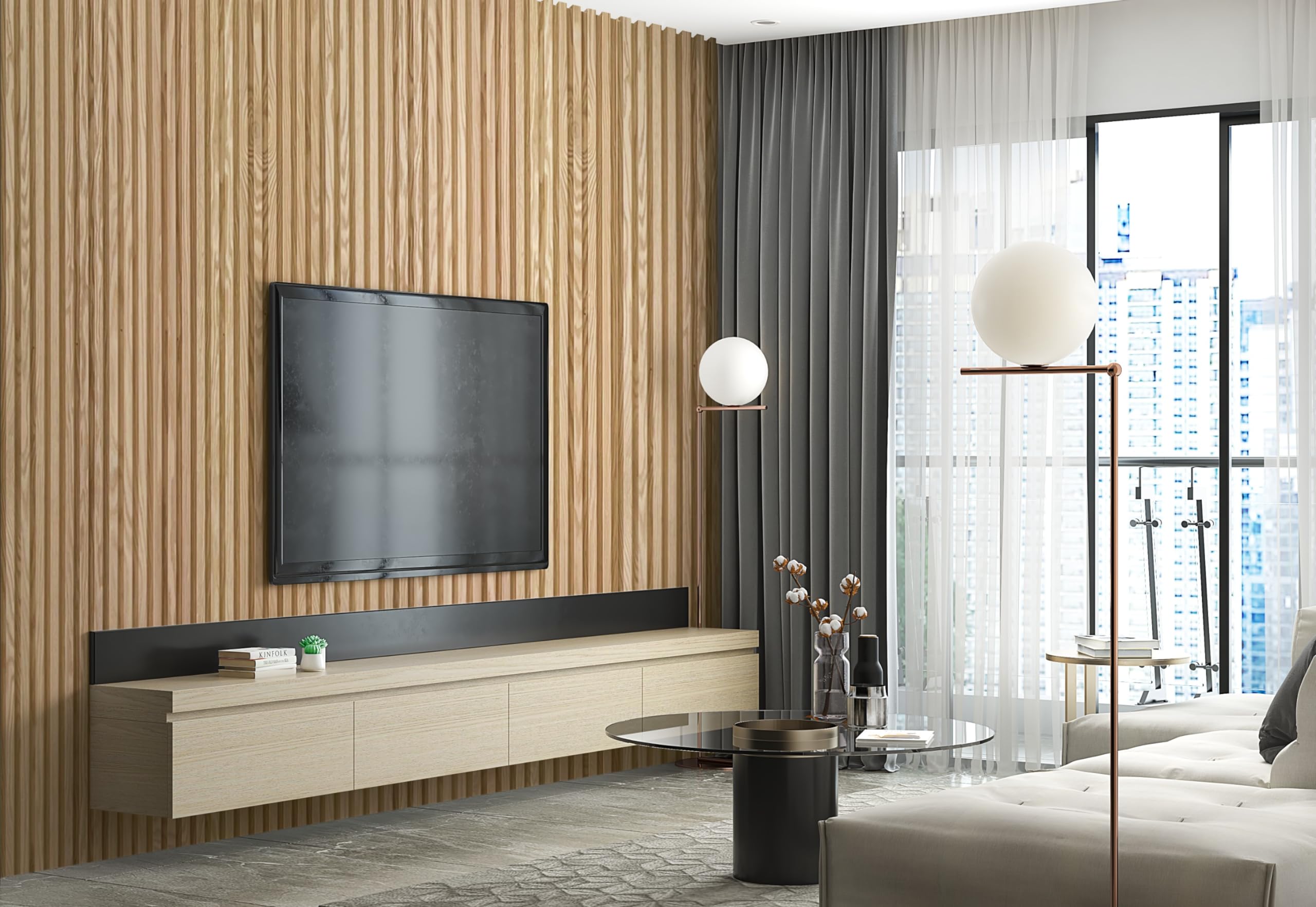 DEKKOR WPC Acoustic Slat Wall Panels - 6 Pack 96