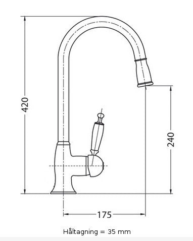Oxford Bronze Kitchen Faucet with Wooden Handle & Pull-Down Sprayer - Perfect for Modern Farmhouse and Rustic Style Kitchens