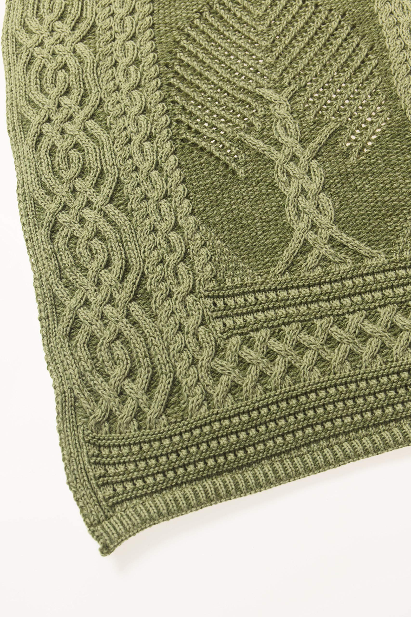 Aran Crafts Traditional Irish Couch Cover Blanket - 100% Merino Wool Throw for Sofa, Bed & Home Decor - Cozy Winter Blanket for Living Room, Bedroom & Gift Giving