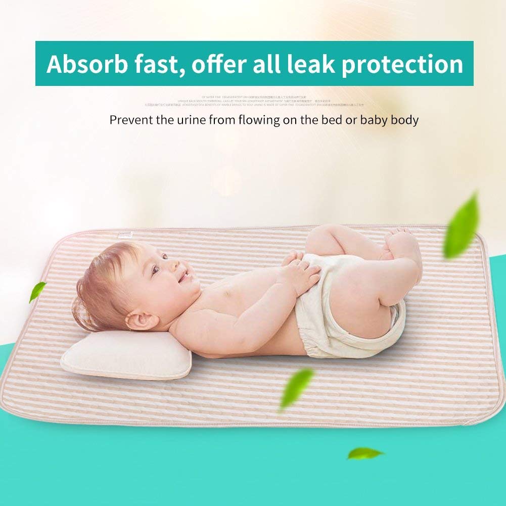 **Fdit Baby Changing Pad - Portable Waterproof Cotton Diaper Changing Mat, 50x70cm Multi-Functional Nappy Bedding Cover for Travel, Nursery & On-the-Go Diaper Changes**