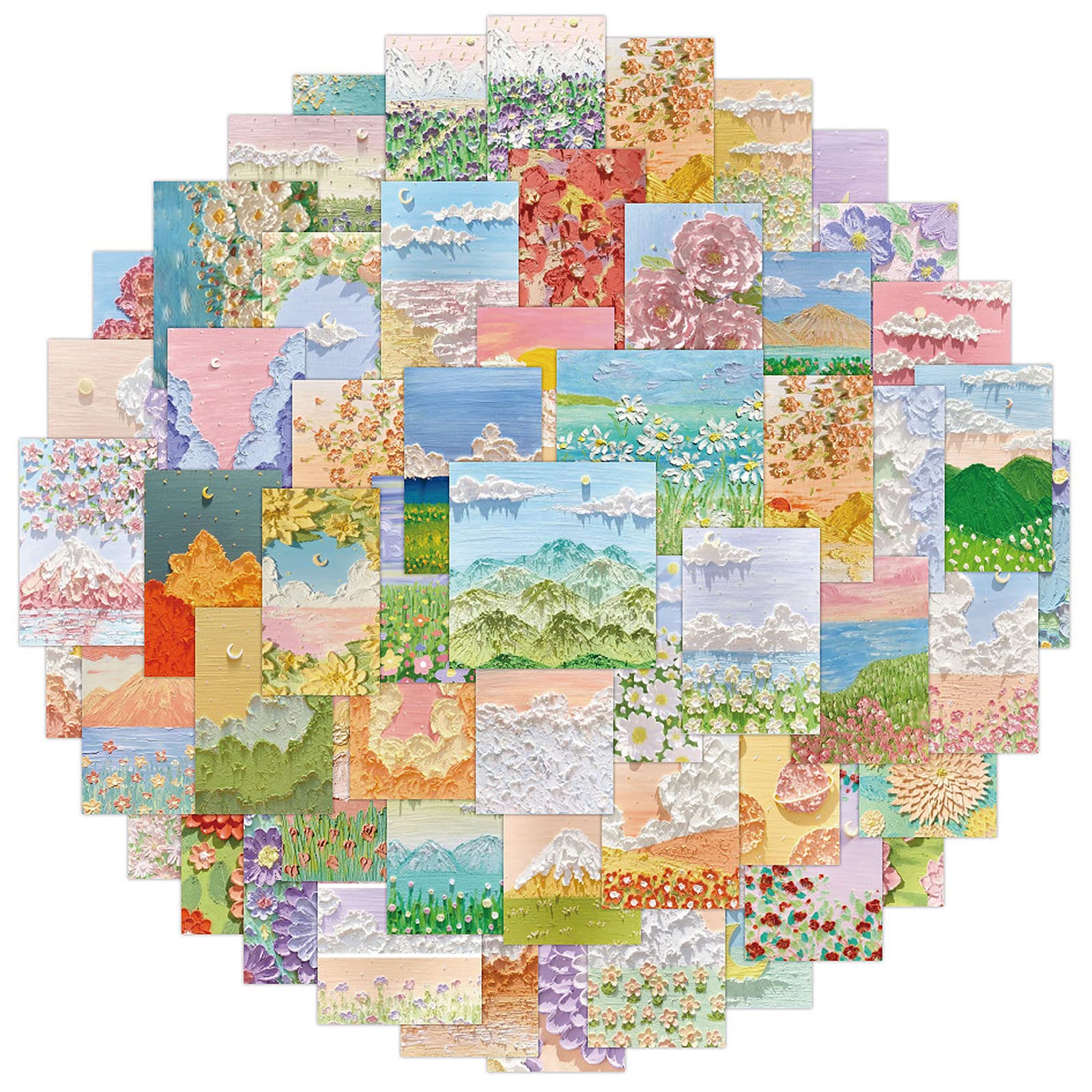 50 Pcs Waterproof Nature Landscape Stickers - Aesthetic Vinyl Decals for Water Bottles, Laptops, Luggage & Phone Cases - Scrapbook Stickers for Adults, Teens & Kids - Perfect for DIY Crafts, School Projects & Personalizing Belongings