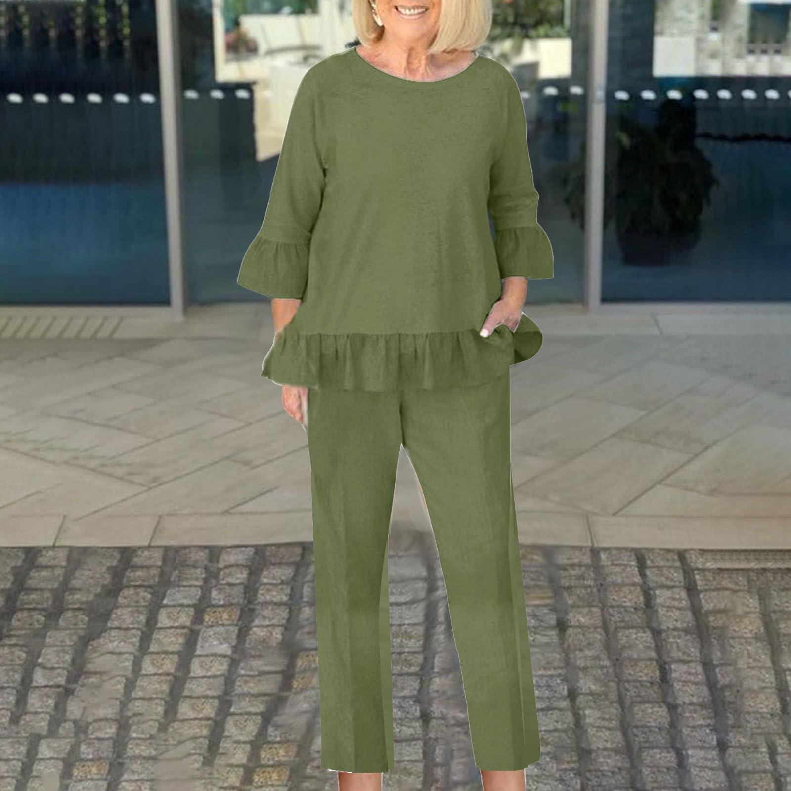 Oelaio Women's Summer Vacation Outfits - Satin 2 Piece Sets, Sexy Sweatsuits & Matching Clothes for Beach, Travel & Casual Wear